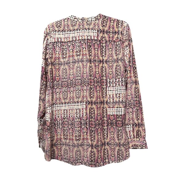 Kut From The Kloth Womens Multicolor Patterned Button-Front Blouse XL Polyester - Picture 3 of 8